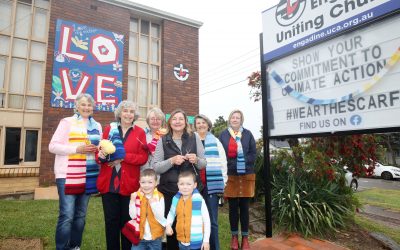 Engadine church members knit scarves for MPs ahead of UN climate change conference